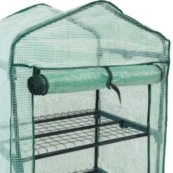 Sunnydaze Decor Sunnydaze Outdoor Portable Growing Rack 4-Tier Greenhouse With Roll-Up Door - 4 Shelves - Green -Furniture GUEST 28f2ddf4 5886 4d5d b9e0 912032472339
