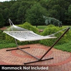 Sunnydaze Decor Sunnydaze Large 2-Person Hammock Stand With Heavy-Duty Steel Beam Construction -Furniture GUEST 2967d7e4 5f04 4847 8f03 053661073c23