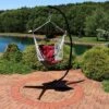 Sunnydaze Decor Sunnydaze Large Tufted Victorian Hammock Chair Swing With C-Stand - 300 Lb Weight Capacity -Furniture GUEST 2a619245 1964 4aeb b4ca 5aeb673df67b