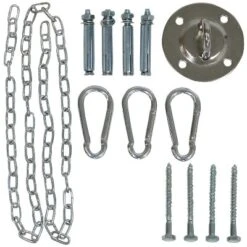 Sunnydaze Decor Sunnydaze Outdoor 1-Person Single Olefin Audrey Hammock Hanging Chair With Bamboo Armrest And Black Steel Stand - Red -Furniture GUEST 2acc927a 93da 439b 8d90 dbbbed7b0977