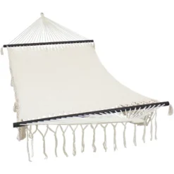 Sunnydaze Decor Sunnydaze Heavy-Duty Deluxe Hand-Woven Cotton American-Style Mayan Hammock With Spreader Bars - 770 Lb Weight Capacity -Furniture GUEST 2af0289c db0f 499c a6f7 4b4e665698fb 1