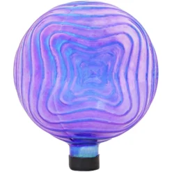 Sunnydaze Decor Sunnydaze Rippled Texture Indoor/Outdoor Gazing Globe Glass Garden Ball - 10" Diameter -Furniture GUEST 2b749b04 8667 40ea 8d28 e31e7b74e4dc