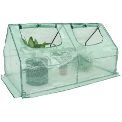 Sunnydaze Decor Sunnydaze Outdoor Portable Plant Shelter Mini Greenhouse With Double Zipper Doors And Cover - Green -Furniture GUEST 2befea86 8899 4d06 8dd6 fd41d9dd92b3