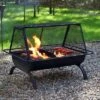 Sunnydaze Decor Sunnydaze Outdoor Camping Or Backyard Rectangular Northland Fire Pit With Cooking Grill Grate, Spark Screen, Log Poker, And Fire Pit Cover - 36" -Furniture GUEST 2c7f5ada 387f 4c57 aaeb 375ed90d74fc