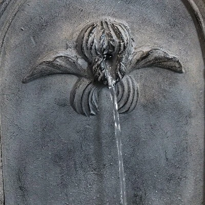 Sunnydaze Decor Sunnydaze 28"H Electric Glass Reinforced Concrete French-Inspired Design Outdoor Wall-Mount Water Fountain 4 Sunnydaze Decor Sunnydaze 28"H Electric Glass Reinforced Concrete French-Inspired Design Outdoor Wall-Mount Water Fountain - Image 2