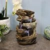 Sunnydaze Decor Sunnydaze Indoor Home Decorative Tiered Rock And Log Waterfall Tabletop Water Fountain With LED Lights - 10" -Furniture GUEST 2f4a62da c025 4ad8 901d 9c7533e01c68