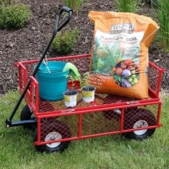 Sunnydaze Decor Sunnydaze Outdoor Lawn And Garden Heavy-Duty Durable Steel Mesh Utility Wagon Cart With Removable Sides -Furniture GUEST 2fa99d0a 7f93 492c 9228 4c8b84719f04
