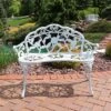 Sunnydaze Decor Sunnydaze 2-Person Classic Rose Design Cast Aluminum Outdoor Garden Bench, White 1 Sunnydaze Decor Sunnydaze 2-Person Classic Rose Design Cast Aluminum Outdoor Garden Bench, White -Furniture GUEST 328596b6 5cbb 413f abb9 b9221918f630