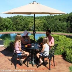 Sunnydaze Decor Sunnydaze Outdoor Crossweave Design Black Cast Aluminum Round Patio Dining Furniture Set With Table And Chairs, 5pc 13 Sunnydaze Decor Sunnydaze Outdoor Crossweave Design Black Cast Aluminum Round Patio Dining Furniture Set With Table And Chairs, 5pc -Furniture GUEST 32a654ac 88f9 4c7e bbba f170d0c9fe23