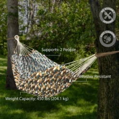 Sunnydaze Decor Sunnydaze Outdoor Polyester Double Jacquard Hammock -Furniture GUEST 34690163 8c09 471c 9a1b e1b2ba1a3b3e