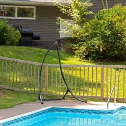 Sunnydaze Decor Sunnydaze Steel Outdoor Hammock Chair Stand With Curved Legs - Black - 84" -Furniture GUEST 348f6ee3 628a 4263 8691 82dd97838748