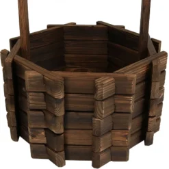 Sunnydaze Decor Sunnydaze Outdoor Fir Wood Wishing Well Garden Planter With Hanging Flower Bucket For Garden Or Yard - 45" H - Brown 14 Sunnydaze Decor Sunnydaze Outdoor Fir Wood Wishing Well Garden Planter With Hanging Flower Bucket For Garden Or Yard - 45" H - Brown -Furniture GUEST 34bd2f99 d095 44fa 962b d7dccdea824b