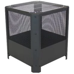 Sunnydaze Decor Sunnydaze Outdoor Camping Or Backyard Steel Square Grelha Fire Pit With Grilling Grate - 16" - Black 11 Sunnydaze Decor Sunnydaze Outdoor Camping Or Backyard Steel Square Grelha Fire Pit With Grilling Grate - 16" - Black -Furniture GUEST 34e4d2e7 019b 405e ab6c 94ce3472bb47
