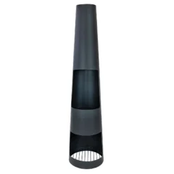 Sunnydaze Decor Sunnydaze Steel Chiminea With Built-In Log Holder - Black - 59" H -Furniture GUEST 360691ee c941 4cf2 b04b bfc4aff90d20