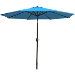 Sunnydaze Decor Sunnydaze Outdoor Aluminum Patio Table Umbrella With Polyester Canopy And Push Button Tilt And Crank - 9' -Furniture GUEST 36a739ce c1d9 458c b0c1 27797dda8c29