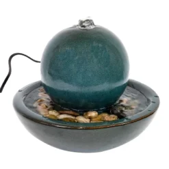 Sunnydaze Decor Sunnydaze Indoor Home Decorative Smooth Glazed Ceramic Orb Tabletop Water Fountain Feature - 7" -Furniture GUEST 36c4897e 4a56 459d aab0 f767a2effdae