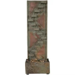 Sunnydaze Decor Sunnydaze 48"H Electric Natural Slate And Copper Accents Descending Staircase Outdoor Water Fountain With LED Light 13 Sunnydaze Decor Sunnydaze 48"H Electric Natural Slate And Copper Accents Descending Staircase Outdoor Water Fountain With LED Light -Furniture GUEST 37de7cd1 4117 4458 9f47 c0abddf6d710