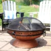 Sunnydaze Decor Sunnydaze Outdoor Camping Or Backyard Large Round Fire Pit Bowl With Handles And Spark Screen - 30" - Copper Finish -Furniture GUEST 39181ec7 abc4 4d4f b388 4b51a1cd7e54