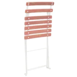 Sunnydaze Decor Sunnydaze Indoor/Outdoor Patio Or Dining Classic Cafe Chestnut Wooden Folding Bistro Chair - Antique Pink - 4pk -Furniture GUEST 3aa058b9 d813 4ee7 a09a 453966f205be 1