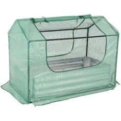 Sunnydaze Decor Sunnydaze Steel Raised Garden Bed With Greenhouse Cover - Green -Furniture GUEST 3b6cd409 49c1 487a acc4 7b870bbc16a6