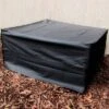 Sunnydaze Decor Sunnydaze Outdoor Weather-Resistant PVC And Polyester Square Fire Pit Bowl Cover With Drawstring And Toggle Closure - 48" - Black -Furniture GUEST 3bca5601 f58c 4ffb 9031 c3143c823364