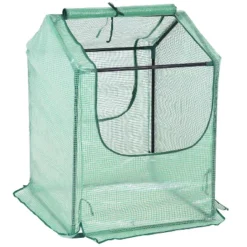 Sunnydaze Decor Sunnydaze Mini Greenhouse With 2 Zippered Side Doors - Green 21 Sunnydaze Decor Sunnydaze Mini Greenhouse With 2 Zippered Side Doors - Green -Furniture GUEST 3bd67667 91a3 4f5a b9f5 2b53999c91c3