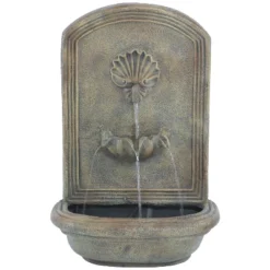 Sunnydaze Decor Sunnydaze 27"H Electric Polystone Seaside Outdoor Wall-Mount Water Fountain -Furniture GUEST 3f01a996 becd 4736 8a7b e6a35199a8e3