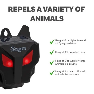 Sunnydaze Decor Sunnydaze Solar Wall-Mounted Nocturnal Animal Repellers - 4-Pack 8 Sunnydaze Decor Sunnydaze Solar Wall-Mounted Nocturnal Animal Repellers - 4-Pack - Image 6