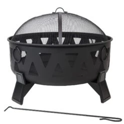 Sunnydaze Decor Sunndyaze Outdoor Steel Fire Pit Nordic Inspired, 34-Inch 12 Sunnydaze Decor Sunndyaze Outdoor Steel Fire Pit Nordic Inspired, 34-Inch -Furniture GUEST 3fac4e50 0dac 435b b278 6607116733f4