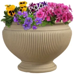 Sunnydaze Decor Sunnydaze Indoor/Outdoor Patio, Garden, Or Porch Weather-Resistant Double-Walled Elizabeth Ribbed Urn Flower Pot Planter - 15" 11 Sunnydaze Decor Sunnydaze Indoor/Outdoor Patio, Garden, Or Porch Weather-Resistant Double-Walled Elizabeth Ribbed Urn Flower Pot Planter - 15" -Furniture GUEST 417fbcd7 f61d 4808 93d8 8ddc036e3102