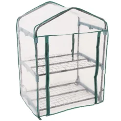 Sunnydaze Decor Sunnydaze Outdoor Portable Growing Rack 2-Tier Greenhouse With PVC Roll-Up Door - 2 Shelves - Clear 17 Sunnydaze Decor Sunnydaze Outdoor Portable Growing Rack 2-Tier Greenhouse With PVC Roll-Up Door - 2 Shelves - Clear -Furniture GUEST 41c4fa6f ca00 489a 85db 1fc4034cc2d0