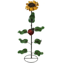 Sunnydaze Decor Sunnydaze Outdoor Metal Art Standing Sunflower With Ladybug Garden Decor- 34.25" -Furniture GUEST 43076239 f416 468c b8fd 1f21ea297a24