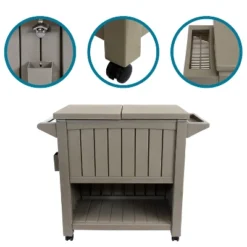 Sunnydaze Decor Sunnydaze Rolling Patio Serving Cart With Prep Table, Cooler And Storage -Furniture GUEST 431678d2 348c 4f9d bc30 3e4daa084c39