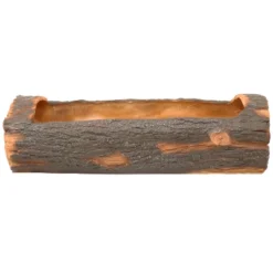 Sunnydaze Decor Sunnydaze Polyresin Decorative Outdoor Raised Rustic Log Planter For Garden, Patio, Deck, Yard, Porch And Balcony - 35" W - Brown -Furniture GUEST 4367855f babc 400c b3f4 d7c14ab45529