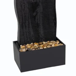 Sunnydaze Decor Sunnydaze 56" H Curved Ridge Slate Indoor Waterfall Fountain With Spotlight -Furniture GUEST 43ad91ca e3d2 4e56 a31c e2e9aa357dc5