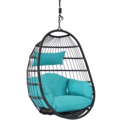Sunnydaze Decor Sunnydaze Outdoor Resin Wicker Patio Penelope Hanging Basket Egg Chair Swing With Cushions And Headrest - 2pc 16 Sunnydaze Decor Sunnydaze Outdoor Resin Wicker Patio Penelope Hanging Basket Egg Chair Swing With Cushions And Headrest - 2pc -Furniture GUEST 44b1406d 0aa4 4f1d 8508 e9433e77e1b0