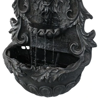 Sunnydaze Decor Sunnydaze 30"H Solar-Powered With Battery Pack Polyresin Stoic Courage Lion Head Outdoor Wall-Mount Fountain 7 Sunnydaze Decor Sunnydaze 30"H Solar-Powered With Battery Pack Polyresin Stoic Courage Lion Head Outdoor Wall-Mount Fountain - Image 5