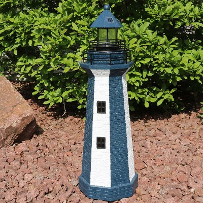 Sunnydaze Decor Sunnydaze Outdoor Backyard Garden Nautical Lighthouse Solar LED Pathlight Statue Figurine - 36" 3 Sunnydaze Decor Sunnydaze Outdoor Backyard Garden Nautical Lighthouse Solar LED Pathlight Statue Figurine - 36"