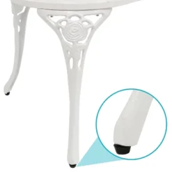 Sunnydaze Decor Sunnydaze 2-Person Classic Rose Design Cast Aluminum Outdoor Garden Bench, White -Furniture GUEST 45553ea0 db31 4c0b aa00 d78c7f95b12a