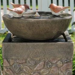 Sunnydaze Decor Sunnydaze 25"H Electric Polyresin Three Bathing Birds Outdoor Water Fountain With LED Light 16 Sunnydaze Decor Sunnydaze 25"H Electric Polyresin Three Bathing Birds Outdoor Water Fountain With LED Light -Furniture GUEST 45e60a05 4b35 443f 9119 451c0c49e175