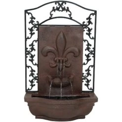 Sunnydaze Decor Sunnydaze 33"H Solar-Powered Polystone French Lily Design Outdoor Wall-Mount Water Fountain 17 Sunnydaze Decor Sunnydaze 33"H Solar-Powered Polystone French Lily Design Outdoor Wall-Mount Water Fountain -Furniture GUEST 45e7d2ca 172e 4abf a7fa e7320e0cfc21