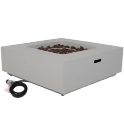 Sunnydaze Decor Sunnydaze Contempo Outdoor Propane Gas Fire Pit Bowl With Weather-Resistant Durable Cover And Lava Rocks - 34" Square 14 Sunnydaze Decor Sunnydaze Contempo Outdoor Propane Gas Fire Pit Bowl With Weather-Resistant Durable Cover And Lava Rocks - 34" Square -Furniture GUEST 46c29b68 3c53 4b90 8f2f c20f9c6c075d