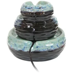 Sunnydaze Decor Sunnydaze Indoor Home Decorative Glazed Ceramic 3-Tiered Modern Textured Bowls Tabletop Water Fountain - 7" 11 Sunnydaze Decor Sunnydaze Indoor Home Decorative Glazed Ceramic 3-Tiered Modern Textured Bowls Tabletop Water Fountain - 7" -Furniture GUEST 47bc7637 a488 4aff 9e03 6362ed701f29