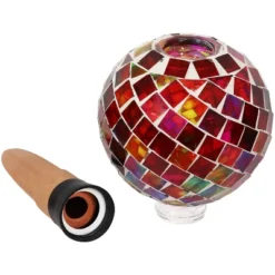 Sunnydaze Decor Sunnydaze Glass Mosaic Watering Globe For Plants And Flowers -Furniture GUEST 48f8dcff 1dfe 431b a9e5 b7c8e900b53a