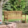 Sunnydaze Decor Sunnydaze Outdoor Solid Teak Wood With Light Stained Finish Patio Garden Bench Seat - 60" - Light Brown -Furniture GUEST 4988144f dbe5 471e b3ef 5494c57358d6