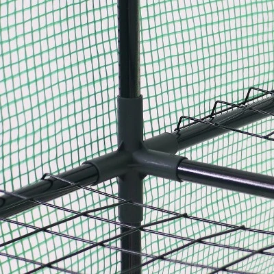 Sunnydaze Decor Sunnydaze Outdoor Portable Growing Rack Petite Deluxe Mini Walk-In Greenhouse With Roll-Up Door - 1 Shelf - Green 8 Sunnydaze Decor Sunnydaze Outdoor Portable Growing Rack Petite Deluxe Mini Walk-In Greenhouse With Roll-Up Door - 1 Shelf - Green - Image 6