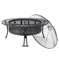 Sunnydaze Decor Sunnydaze Outdoor Camping Or Backyard Steel Diamond Weave Fire Pit Bowl With Spark Screen - 40" - Black 17 Sunnydaze Decor Sunnydaze Outdoor Camping Or Backyard Steel Diamond Weave Fire Pit Bowl With Spark Screen - 40" - Black -Furniture GUEST 4a7ac288 cd46 4a5a a0a2 2db8c202119d