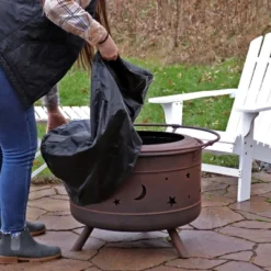 Sunnydaze Decor Sunnydaze Cosmic Outdoor Wood-Burning Steel Smokeless Fire Pit For The Backyard - Bronze - 30" -Furniture GUEST 4cd1ba4f 4418 4b5a 8c57 4a4ca1debc6c