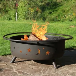 Sunnydaze Decor Sunnydaze Outdoor Camping Or Backyard Steel Round Cosmic Fire Pit With Spark Screen And Log Poker - 41.5" - Black 15 Sunnydaze Decor Sunnydaze Outdoor Camping Or Backyard Steel Round Cosmic Fire Pit With Spark Screen And Log Poker - 41.5" - Black -Furniture GUEST 4d2b037a 45e0 467f b435 14b9755fc921