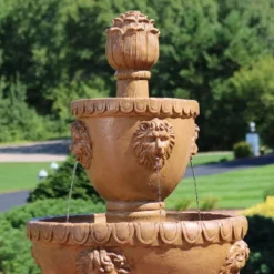 Sunnydaze Decor Sunnydaze 41"H Electric Fiberglass And Resin 2-Tier Lion Head Outdoor Water Fountain 16 Sunnydaze Decor Sunnydaze 41"H Electric Fiberglass And Resin 2-Tier Lion Head Outdoor Water Fountain -Furniture GUEST 4da5eba4 f5a0 41df 8abc 8eb48a999123